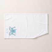 Blue Octopus Design Monogrammed (Serviette à main)