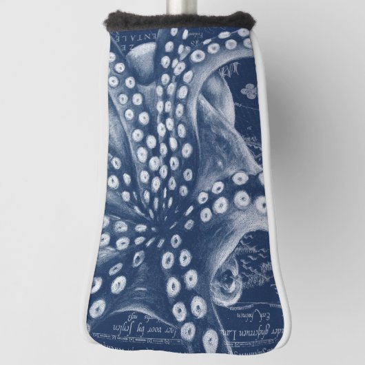 Blue Octopus  Map Chic Golfheadcover (Draai 90)