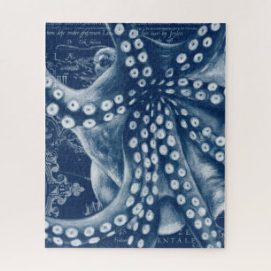 Blue Octopus Map Chic Legpuzzel