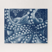 Blue Octopus Map Chic Legpuzzel (Horizontaal)