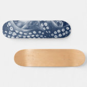 Blue Octopus  Map Chic Skateboard (Horizontaal)