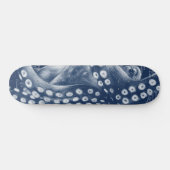 Blue Octopus  Map Chic Skateboard (Horizontaal)