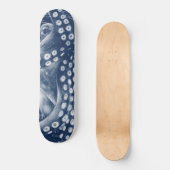 Blue Octopus  Map Chic Skateboard (Voorkant)