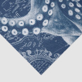 Blue Octopus  Map Chic Tissuepapier (Detail)