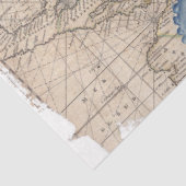 Blue Octopus Map Compass Nautical Tissuepapier (Detail)