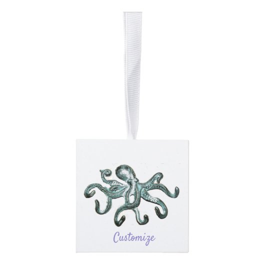 Blue Octopus Thunder_Cove Kubus Ornament (Rechts)