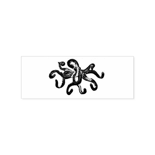 Blue Octopus Thunder_Cove Rubberstempel (Afrduk)