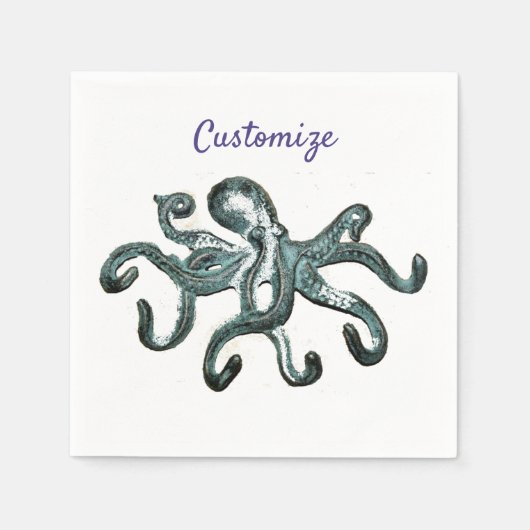 Blue Octopus Thunder_Cove Servet (Voorkant)
