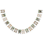 Blue Oerwoud Safari Animals Pattern Birthday Foto Vlaggetjes (Alle)