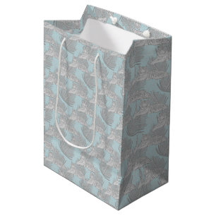 Blue Oerwoud Tiger Pattern Medium Gift Bag Cadeauzakje