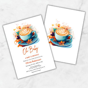 Blue Oh Baby A Baby is het brouwen van koffie Baby Kaart