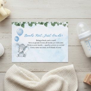 Blue Olifant Boeken voor Baby Shower Kaart