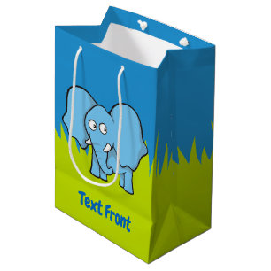 Blue-olifant cartoon middelgrote cadeautas