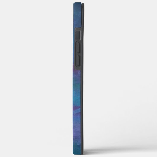 Blue Ombre Abstract | Turquoise Blauwgroen Violet  Case-Mate iPhone Case (Achterkant / Links)
