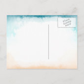 Blue ombre bewaart de datum briefkaarten (Achterkant)