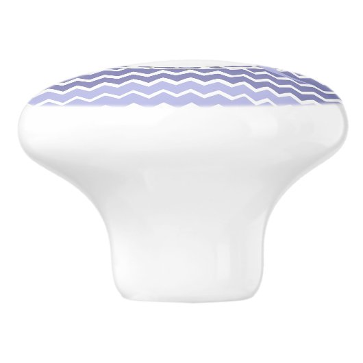 Blue Ombre Chevron Specialized Ceramic Knob Keramische Knop (Zijkant)