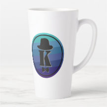 Blue Ombre Name Initiaal Monogram voor mannen