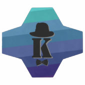 Blue Ombre Nom Monogramme Initial Pour Hommes (Plat)