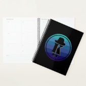 Blue Ombre Nom Monogramme Initial Pour Hommes (Devant avec enveloppe)