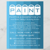 Blue Ombre, Paint Buckets, Painter & Decorator Flyer (Voorkant)