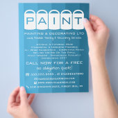 Blue Ombre, Paint Buckets, Painter & Decorator Flyer (Hand)