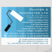 Blue Ombre & Paint Roller, Painter & Decorator Flyer (Voorkant)