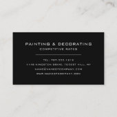 Blue Ombre & Paint Roller, Painter & Decorator Visitekaartje (Achterkant)