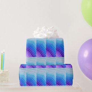 Blue Ombre Painted Waterverf Cadeauverpakking Cadeaupapier