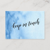 Blue Ombre Watercolor Nouvelle carte de distributi (Dos)