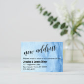 Blue Ombre Watercolor Nouvelle carte de distributi (Debout devant)
