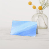 Blue Ombre Waterverf Custom Wedding Monogram (Achterkant)