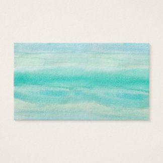 Blue Ombre Waterverf Wash Patroon Visitekaartjes