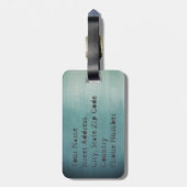 Blue Ombre Zee Bagagelabel (Achterkant verticaal)