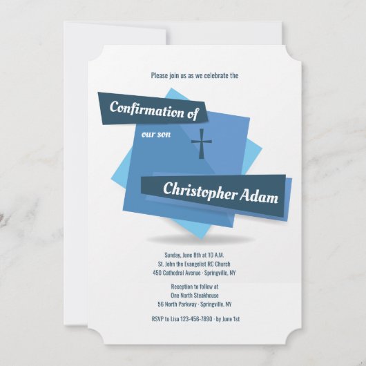 Blue on Blue Confirmation Kaart (Voorkant)