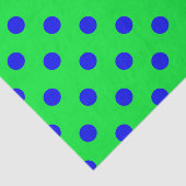 Blue On Green Polka Dots Pattern Design  Tissuepapier (Detail)
