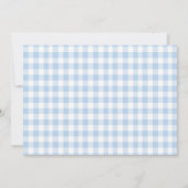 Blue One Gekke Goose 1st Birthday Photo Invitation Kaart (Achterkant)