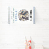 Blue One Lucky Duck 1st Birthday | Cute Rubber Spandoek (Insitu)