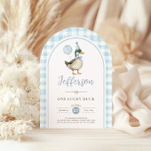 Blue One Lucky Duck Balloon 1st Birthday Arch Kaart