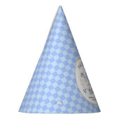 Blue One Silly Goose-Retro Boy First Birthday Feesthoedjes (Links)