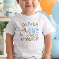 Blue One Silly Goose - Retro Jongen Eerste Verjaar