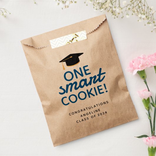 Blue One Smart Cookie-Afstuderen Bedankzakje (Gezegeld)