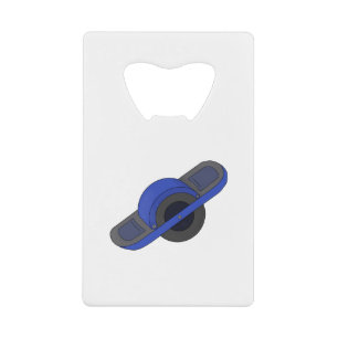 Blue One Wheel Kredietkaart Flessenopener