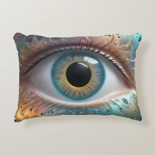 Blue Oog Fractale Kunst, Accent Kussen