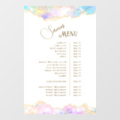 Blue Opal Design Services Menu Raamsticker (Vel)