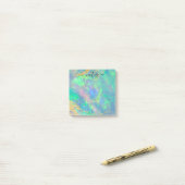 Blue Opal | Modern Glam Notitieblok Post-it® Notes (Op bureau)
