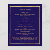 Blue or photo rose floral programme funéraire (Dos)