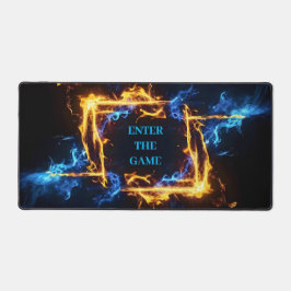 Blue Orange Fire Portal Elemental Magic Gaming Bureaumat