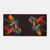Blue Orange Floral Moderne Art Abstrait Motif #03 (Recto)