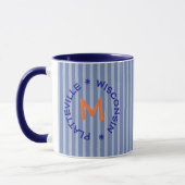 Blue Orange P Vegas Platteville Wisconsin Mug (Gauche)