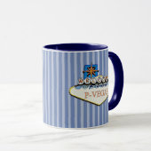 Blue Orange P Vegas Platteville Wisconsin Mug (Devant droit)